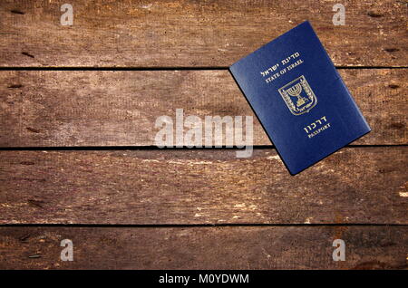 Israel Pass auf der Tabelle Stockfoto