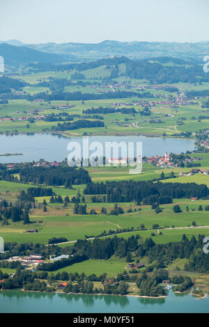 Luftaufnahme von Hohenschwangau, 87629 Füssen, Bayern, Deutschland Stockfoto