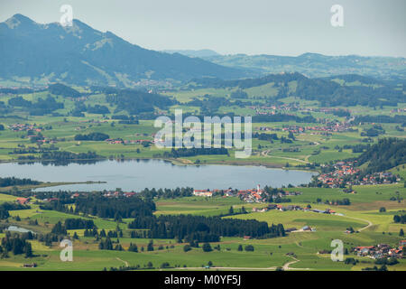 Luftaufnahme von Hohenschwangau, 87629 Füssen, Bayern, Deutschland Stockfoto