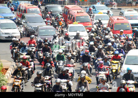 Stau in Jakarta, Indonesien. Stockfoto