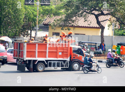 Stau in Jakarta, Indonesien. Stockfoto