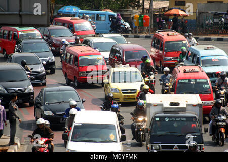 Stau in Jakarta, Indonesien. Stockfoto