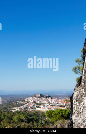 Ansicht des Castelo de Vide, Alentejo, Portugal Stockfoto