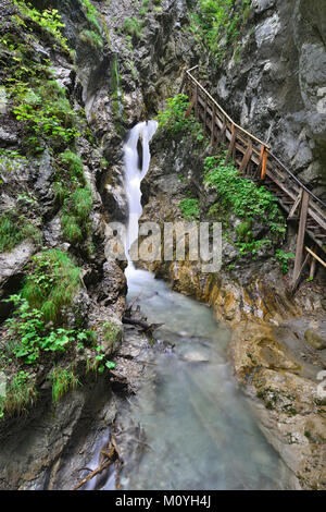 Stanser Bach in der wolfsklamm, Stans, Karwendel, Tirol, Österreich Stockfoto