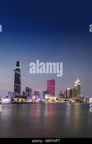 Die Skyline von Ho Chi Minh Stadt (Saigon) Zeigt die Bitexco Turm Stockfoto