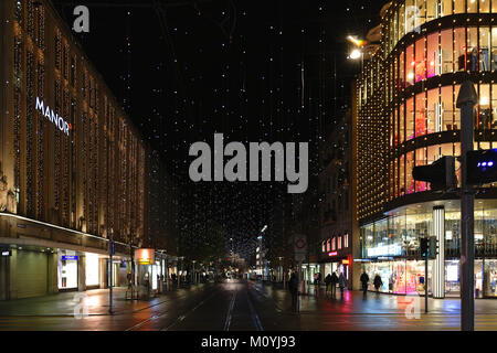 Zürich Lucy Weihnachtsbeleuchtung, Zürich, Bahnhofstrasse, Kanton Zürich, Schweiz Stockfoto