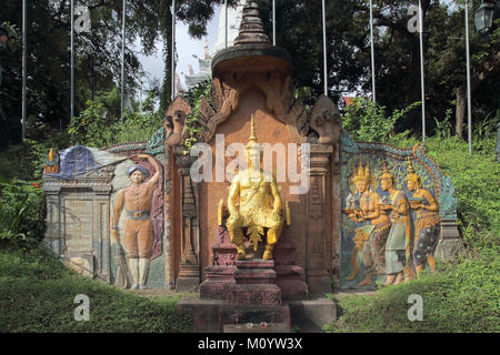 Was Phnom oder Hügel Phnom Penh Phnom Penh Kambodscha Stockfoto