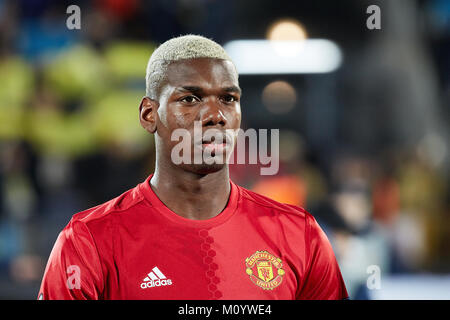 Paul Pogba vor entsprechen 1/8 Finale der Europa League zwischen FC "Rostow" und "Manchester United", 9. März 2017 in Rostow am Don, Russland. Stockfoto