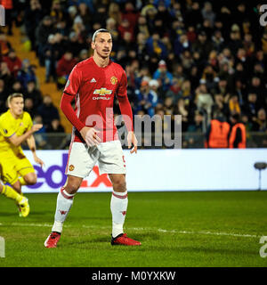 Zlatan Ibrahimovic (Feyenoord) Spiel Momente im Match 1/8 Finale der Europa League zwischen FC" Rostov" und "Manchester United", 09. März 2017 in Ros Stockfoto