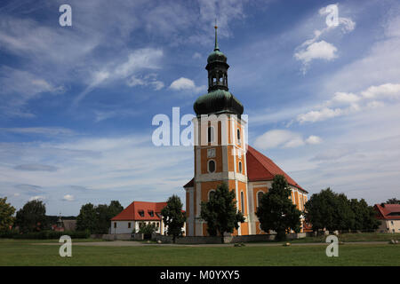 Pilgernde Kirche in der Nähe von Rosenthal Ralbitz-Rosenthal, Landkreis Bautzen, Sachsen, Deutschland Stockfoto