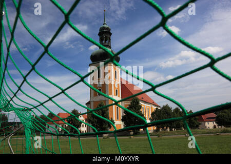 Pilgernde Kirche in der Nähe von Rosenthal Ralbitz-Rosenthal, Landkreis Bautzen, Sachsen, Deutschland Stockfoto