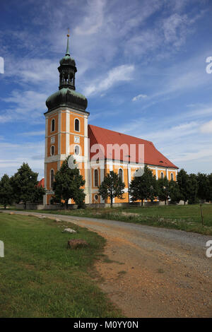 Pilgernde Kirche in der Nähe von Rosenthal Ralbitz-Rosenthal, Landkreis Bautzen, Sachsen, Deutschland Stockfoto