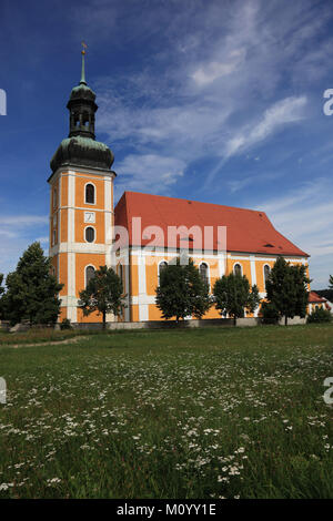 Pilgernde Kirche in der Nähe von Rosenthal Ralbitz-Rosenthal, Landkreis Bautzen, Sachsen, Deutschland Stockfoto