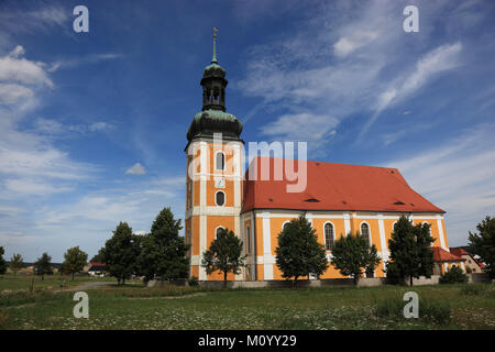 Pilgernde Kirche in der Nähe von Rosenthal Ralbitz-Rosenthal, Landkreis Bautzen, Sachsen, Deutschland Stockfoto