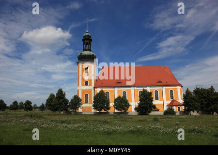 Pilgernde Kirche in der Nähe von Rosenthal Ralbitz-Rosenthal, Landkreis Bautzen, Sachsen, Deutschland Stockfoto