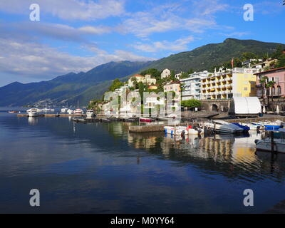 Reisen Stadt Ascona in der Schweiz mit herrlichem Blick auf die Schönheit des Lago Maggiore Stockfoto