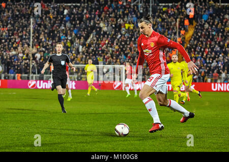 Zlatan Ibrahimovic (Feyenoord) Spiel Momente im Match 1/8 Finale der Europa League zwischen FC" Rostov" und "Manchester United", 09. März 2017 in Ros Stockfoto