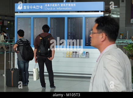 Incheon, Republik Korea. 26 Sep, 2012. Südkorea: Terminal 1 (Abfahrt) der Internationale Flughafen Incheon (Seoul) | Verwendung der weltweiten Kredit: dpa/Alamy leben Nachrichten Stockfoto