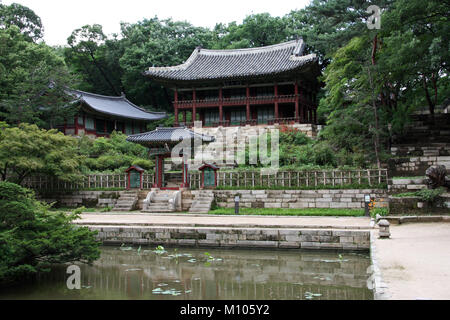 Südkorea: Juhamnu Gebäude in der Verbotenen Garten Changdeokgung Palast in Seoul | Verwendung weltweit Stockfoto