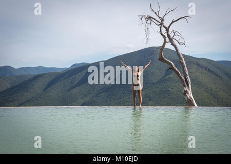 Hierve el Agua Pools, Oaxaca, Mexiko Stockfoto