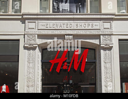 H&M Bekleidung Shop, San Francisco, Kalifornien Stockfoto