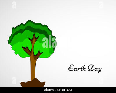Illustration von Elementen des Earth Day Hintergrunds Stockfoto