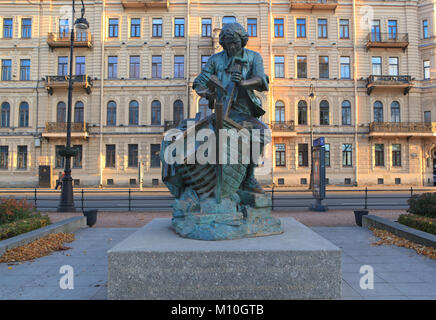 Monument für Peter ich auf die Admiralität Damm 'König Tischler' in St. Petersburg, Russland Stockfoto