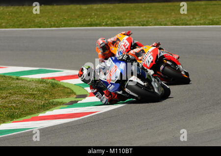 MUGELLO, Italien, 31. Mai: Spanisch Yamaha Fahrer Jorge Lorenzo in 2013 TIM MotoGP von Italien am 31. Mai 2013 Stockfoto