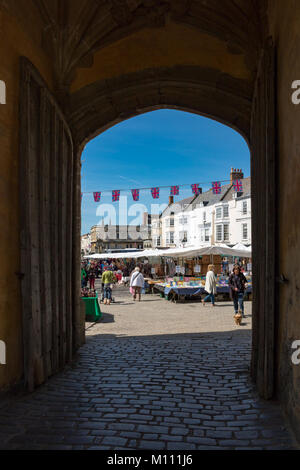 Wells Somerset England Mai 4, 2016 Der Marktplatz Stockfoto