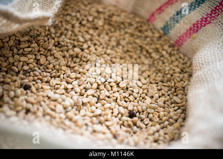 Volle Kaffeebeutel, voll/Sack in Medellin, Antioquia, Kolumbien Stockfoto