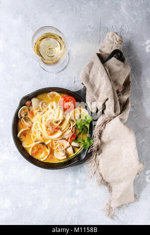 Vongole in Sauce Stockfoto