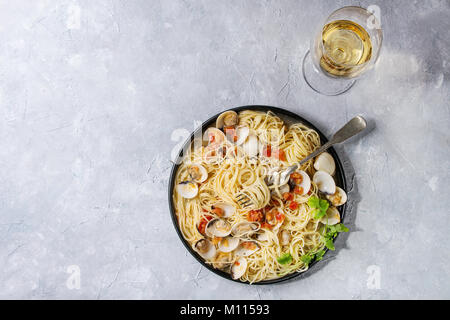 Vongole in Sauce Stockfoto