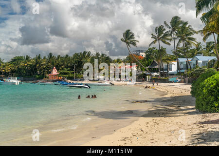 Strand von Grand Baie, Grand Baie, Mauritius, Afrika, | Grand Baie Strand, Grand Baie, Mauritius, Afrika Stockfoto