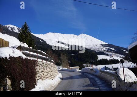 Schwaz Tirol 2018 Pillberg Skigebiet Winter mit viel Schnee Stockfoto