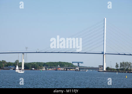 Rügenbrücke Stralsund, Mecklenburg-Vorpommern, Deutschland, Europa ich Rügenbrücke über den Strelasund, Stralsund, Mecklenburg-Vorpommern,,Deuts Stockfoto