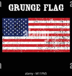 DISTRESSED USA-Flagge Stock Vektor
