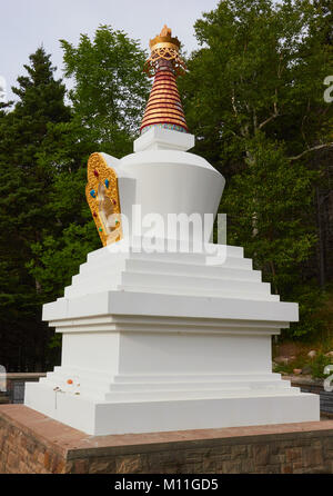 Stupa von Enlighenment, Gampo Abbey ein buddhistisches Kloster, Cape Breton Island, Nova Scotia, Kanada. Stockfoto