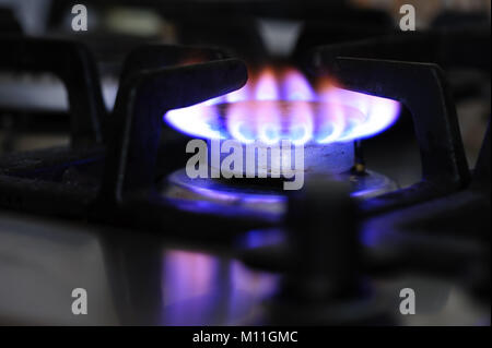 Kocher Gas Brenner closeup Stockfoto