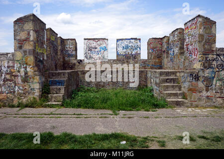 SMEDEREVO, Serbien - ca. Mai 2016 Alte Turm an der Donau in der Nähe der Festung Stockfoto