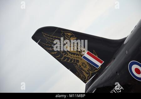 RAF BAe Systems Hawk T.1 Schwanz details Stockfoto