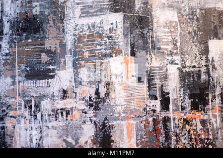 Textur der abstrakte Ölmalerei auf Leinwand, Hintergrund Stockfoto