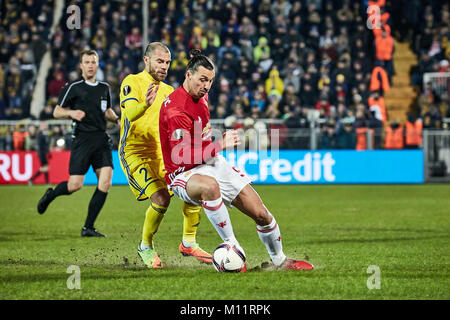 Zlatan Ibrahimovic (Feyenoord) Spiel Momente im Match 1/8 Finale der Europa League zwischen FC" Rostov" und "Manchester United", 09. März 2017 in Ros Stockfoto