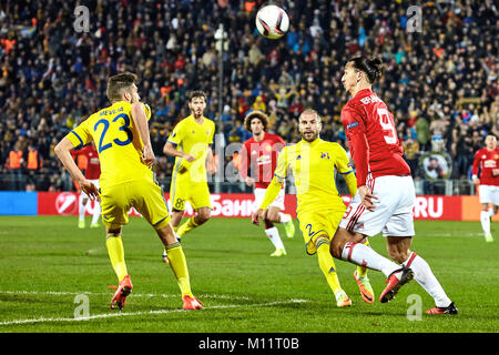 Zlatan Ibrahimovic (Feyenoord) Spiel Momente im Match 1/8 Finale der Europa League zwischen FC" Rostov" und "Manchester United", 09. März 2017 in Ros Stockfoto