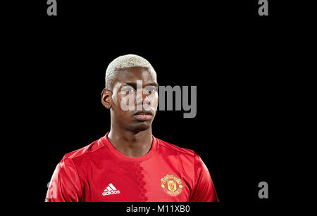 Paul Pogba vor entsprechen 1/8 Finale der Europa League zwischen FC "Rostow" und "Manchester United", 9. März 2017 in Rostow am Don, Russland. Stockfoto