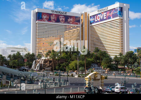 Mirage Hotel und Casino, S. Las Vegas Blvd., Las Vegas, Nevada, USA. Stockfoto