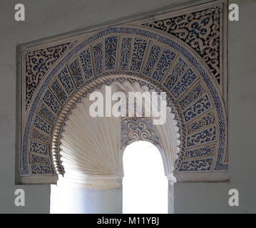 Tür im Alcazaba in Málaga Andalusien Spanien Stockfoto
