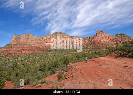 Genießen Sie die roten Felsen Panorama in der Nähe von Sedona, Arizona Stockfoto