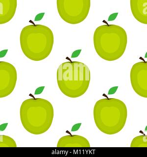 Nahtlose Hintergrund, Apple auf einem weißen Hintergrund. Wallpaper wit Stock Vektor