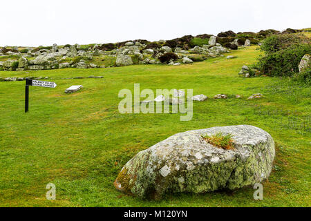 Halangy des alten Dorfes, Saint Mary's, Isles of Scilly, Vereinigtes Königreich Stockfoto