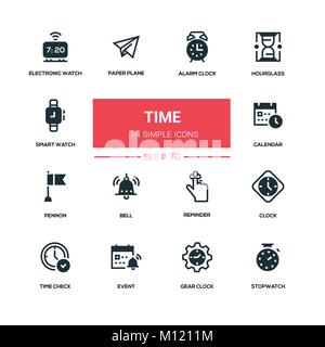 Konzept Design silhouette Symbole gesetzt Stock Vektor